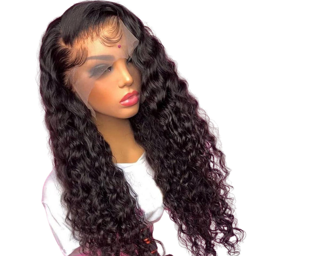 Perruque Brésilienne Deep Wave — Lace HD 13x4—200% de densité — Noir