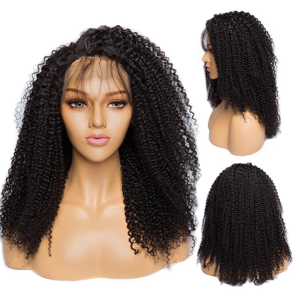 Perruque Afro Naturelle – Frontale 13x4, Cheveux Humains