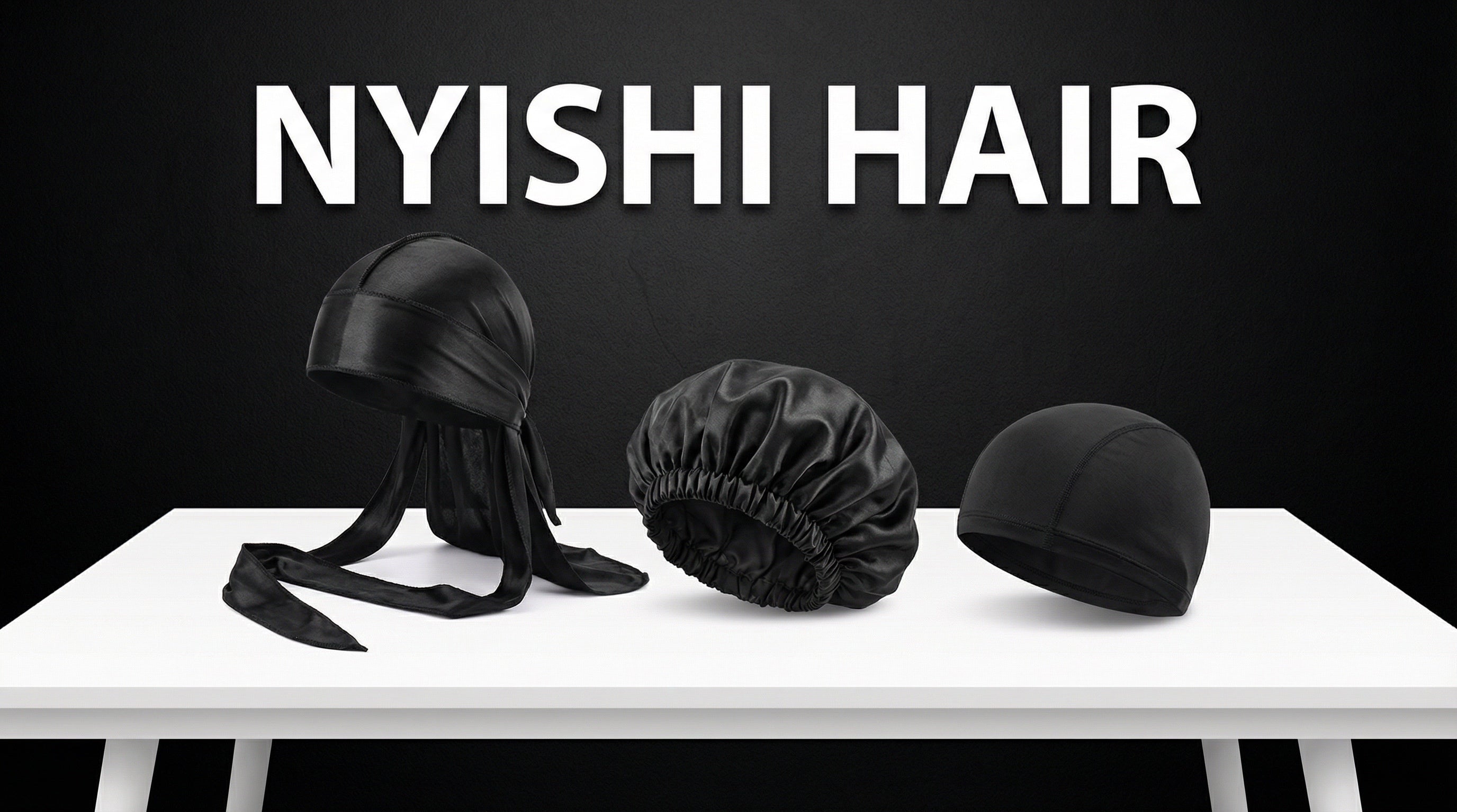 Lot Accessoires Cheveux Homme – Durag, Wave Cap et Bonnet en satin